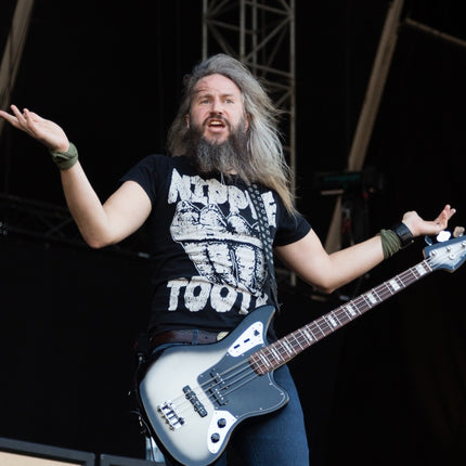 Fender Troy Sanders Signature Jaguar Bass Electric Guitar, Rosewood Fretboard with Gig Bag - Silver Burst