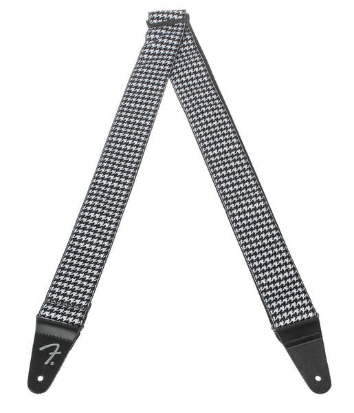 Fender Houndstooth Jacquard Guitar Strap - White