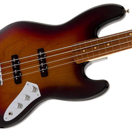 Fender Artist Jaco Pastorius Fretless Jazz Bass Guitar, Pau Ferro Fretboard with Deluxe Hardshell Case - 3-Tone Sunburst