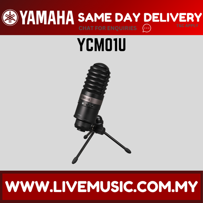 Yamaha YCM01U USB Condenser Microphone - Black ( YCM-01U YCM 01U )