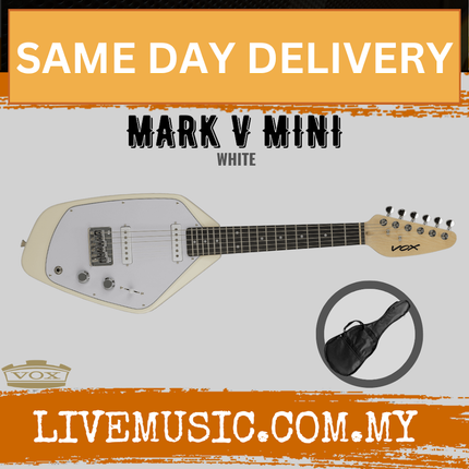 VOX MK5 MINI WH Black Short Scale Electric Guitar with Gig Bag - White ( MARK V MINI / MARKVMINI / MK5MINI )