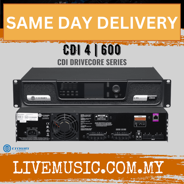 Crown CDi 4|600 4-Channel DriveCore Series Power Amplifier ( CDi-4|600 / CDi4600 )