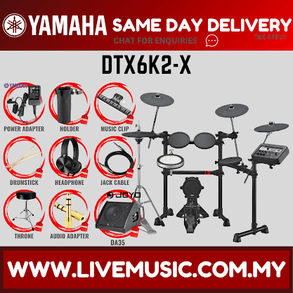 Yamaha DTX6K2-X 5-piece Electronic Drum Set w/accessories ( DTX6K2 X / DTX6K2X )