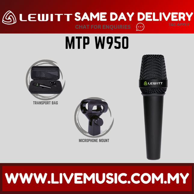 Lewitt MTP W950 Handheld Condenser Microphone (MTP-W950 / W950 )