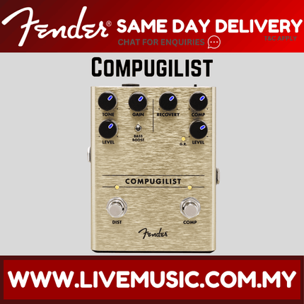 Fender Compugilist Compressor/Distortion Guitar Effects Pedal