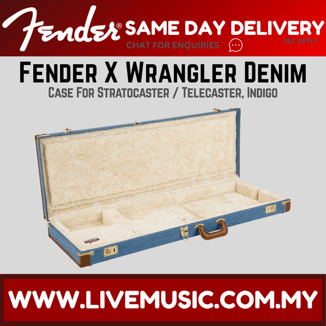 Fender X Wrangler Denim Case For Stratocaster / Telecaster, Indigo