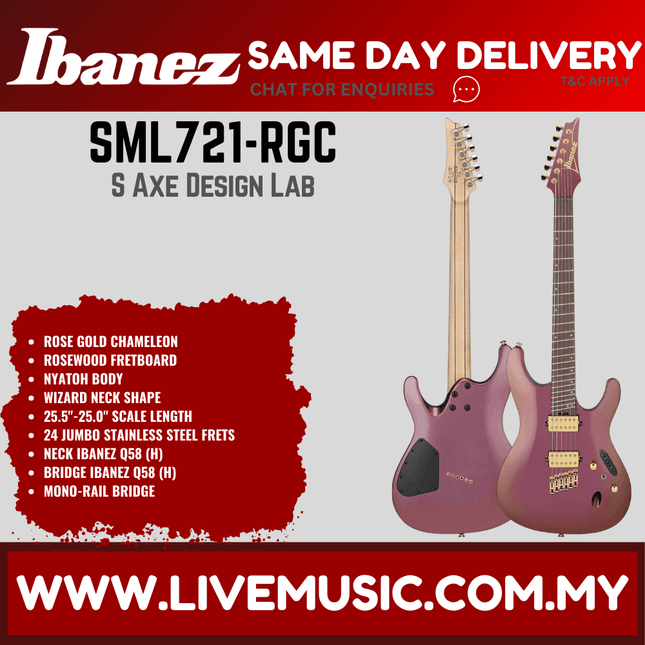 Ibanez SML721-RGC Electric Guitar, Rose Gold Chameleon ( SML721 RGC / SML721RGC )