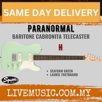 Squier Paranormal Series Baritone Cabronita Telecaster Electric Guitar - Seafoam Green