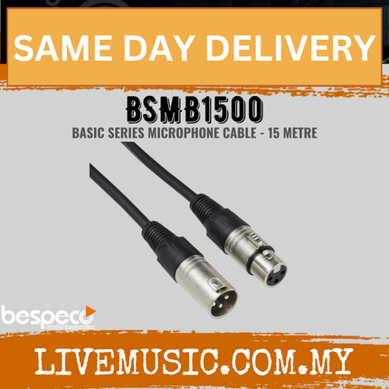 Bespeco BSMB1500 15 Metres (XLR Male – XLR Female) Microphone Cable