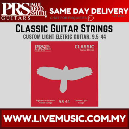 PRS Classic Custom Light Electric Guitar Strings, 9.5-44