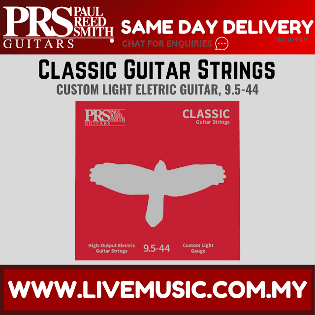 PRS Classic Custom Light Electric Guitar Strings, 9.5-44