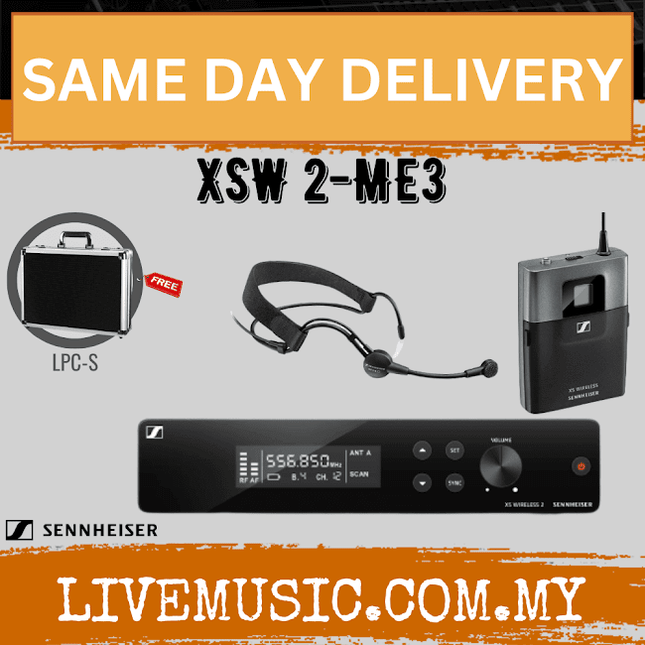 Sennheiser XSW 2-ME3 Wireless Headworn Microphone System (XSW2 ME3/XSW-2-ME3)