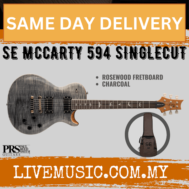 PRS SE Singlecut McCarty 594 Electric Guitar, Charcoal