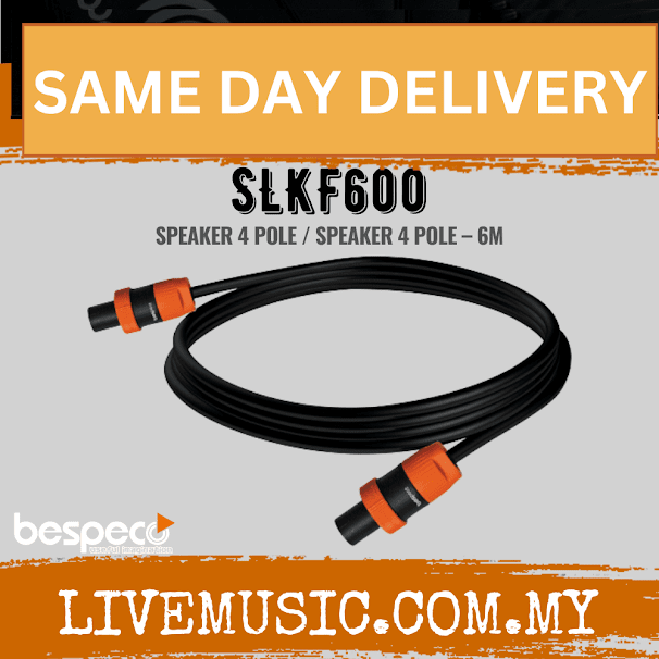 Bespeco SLKF600 Silos Series Passive Speaker 4 Poles Speaker Connector 6M ( SLKF 600 / SLKF-600 )