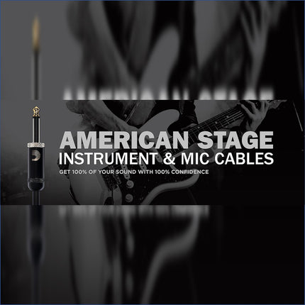 Instrument & mic cable promo graphic with brand text