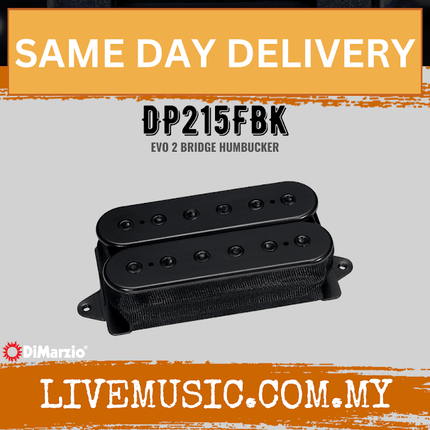 DiMarzio DP215FBK Evo 2 F-Spaced Bridge Pickup - Black (DP215F BK/DP215F-BK)