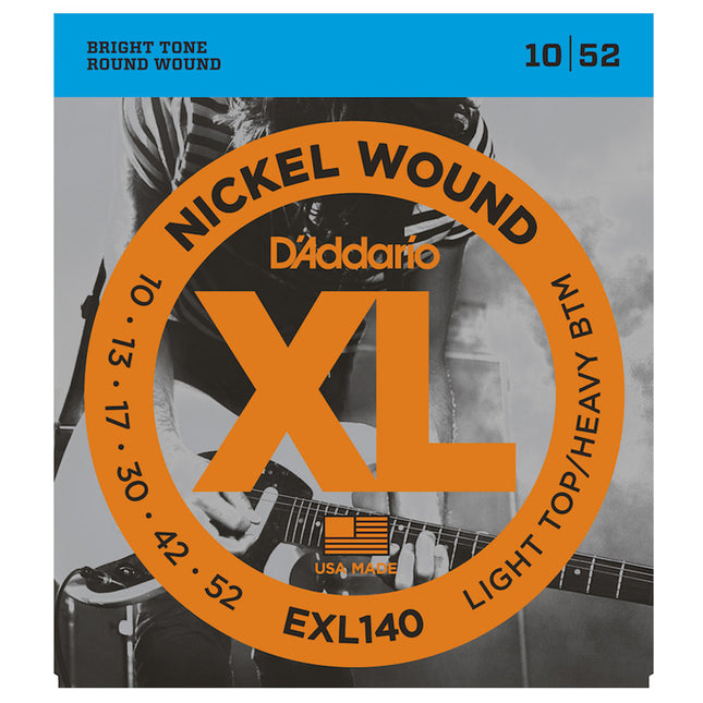 D'Addario EXL140 - Nickel Wound Electric Strings, Light Top/Heavy Bottom (10-52)(DAddario)