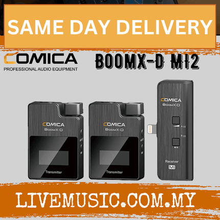 Comica Audio BoomX-D MI2 Ultracompact 2 Person Digital Wireless Microphone System for iOS Smartphones (BoomX D-MI2)