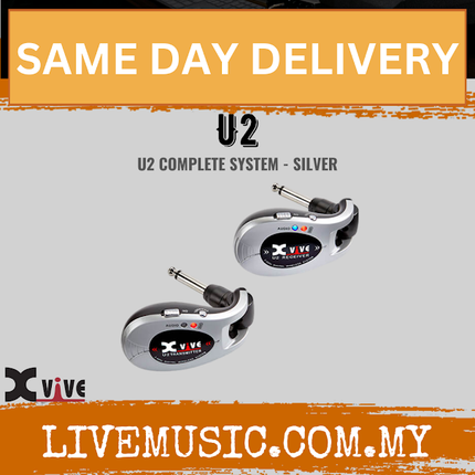 Xvive U2 Digital Wireless Guitar System With Rechargeable Transmitter And Receiver - ( U 2 )