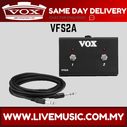 Vox VFS2A Dual Guitar Footswitch for AC15 and AC30 (VFS-2A/VFS 2A)