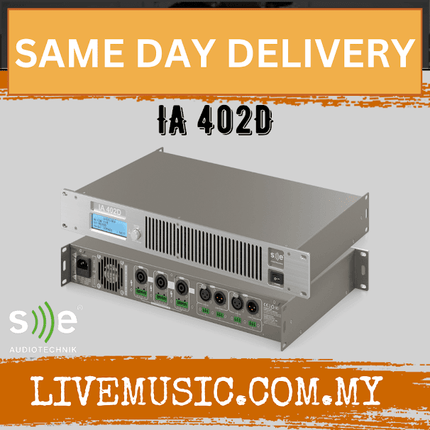 Se Audiotechnik I-LINE IA 402D  2-Channel 400 Watts Power Amplifier (IA402D IA-402D)