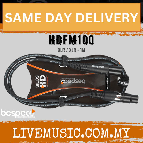 Bespeco HDFM100 Silos HD Series Microphone Cable XLR to XLR 1M ( HDFM-100 )