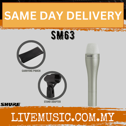 Shure SM63 Omnidirectional Dynamic Vocal Microphone ( SM-63 / SM63 )