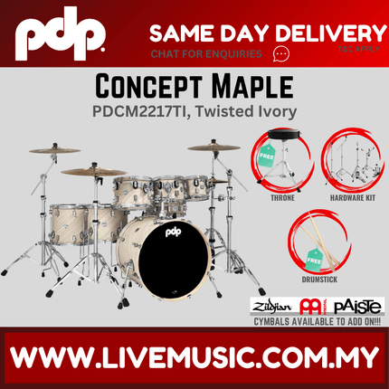 PDP by DW CM7 Concept Maple Shell Pack - 7-piece without Cymbals - (PDCM2217)
