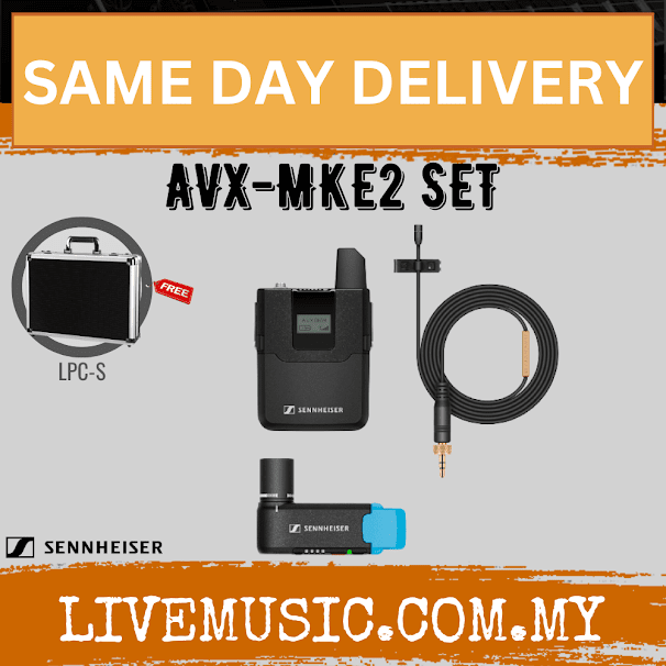 Sennheiser AVX-MKE2 SET Digital Camera-Mount Wireless Omni Lavalier Microphone System (AVX MKE2/AVXMKE2)