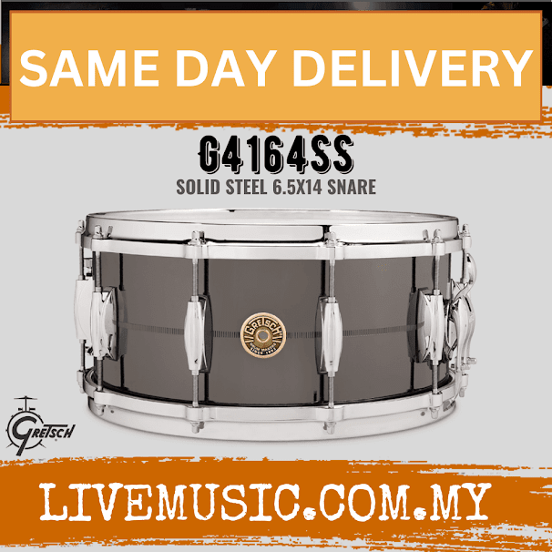 Gretsch G4164SS 6.5x14inch Solid Steel Snare Drum