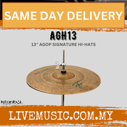 Istanbul Agop AGH13 13-inch hi-hat cymbal with mounting stand
