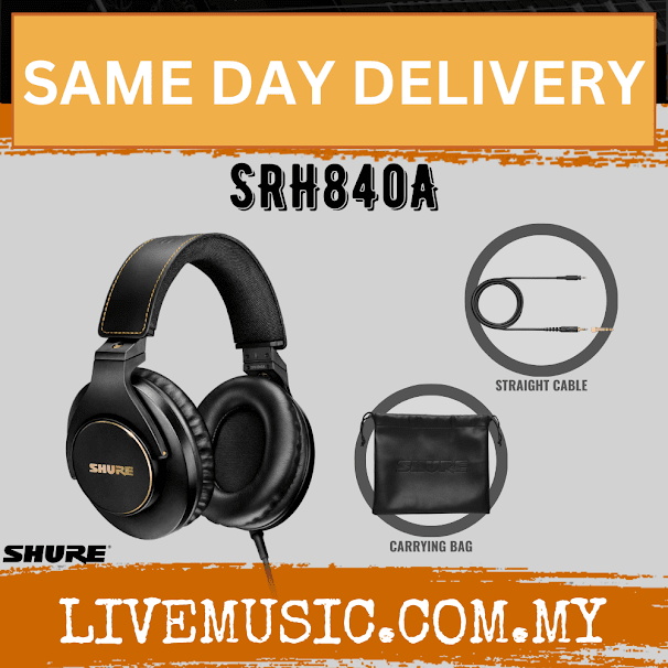 Shure SRH840A Reference Studio Headphones (SRH-840A / SRH 840)