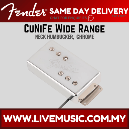 Fender CuNiFe Wide Range Neck Humbucker Pickup, Chrome