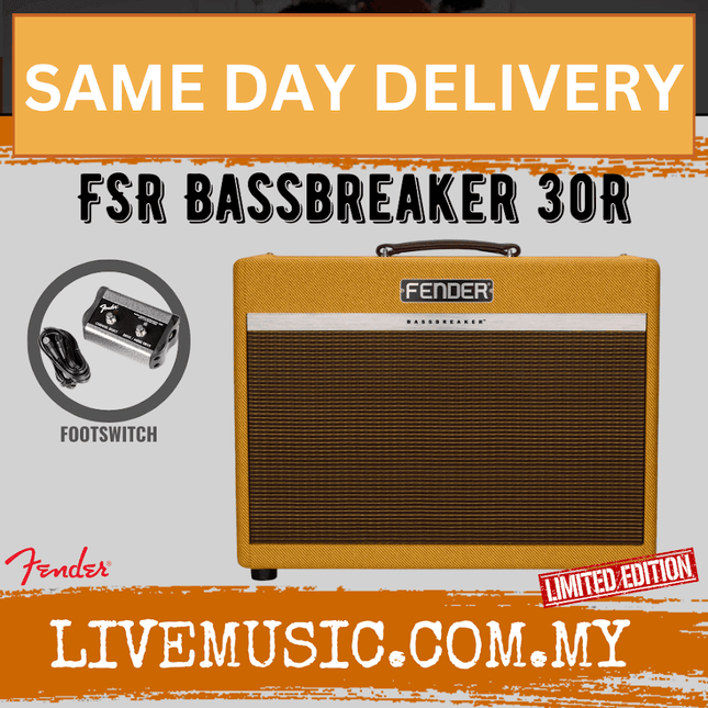 Fender FSR Bassbreaker 30R Guitar Tube Amplifier - Tweed