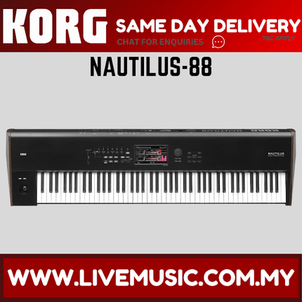 Korg NAUTILUS 88 Digital Performance Workstation - Black (NAUTILUS88/NAUTILUS-88)