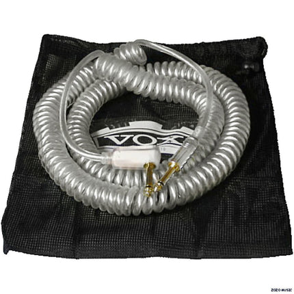 Vox VCC90 9M Vintage Coiled Guitar Cable - Silver (VCC-90/VCC 90)