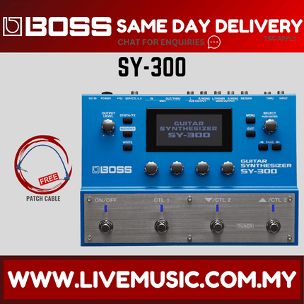 Boss SY-300 Advanced Guitar Synth Pedal with Adapter (SY300)
