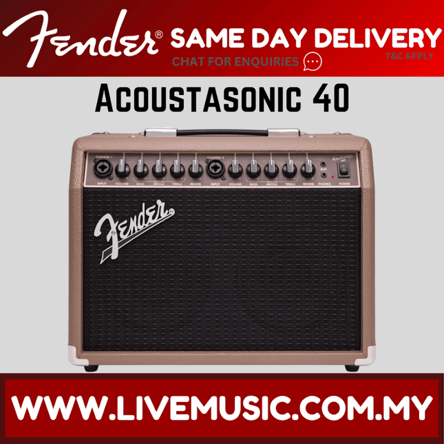 Fender Acoustasonic 40 Acoustic 40-watts 2 x 6.5" Guitar Combo Amplifier