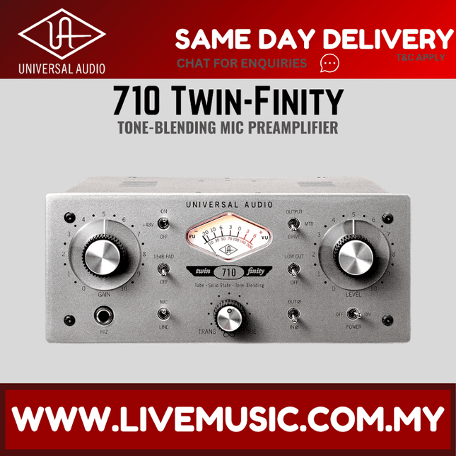 Universal Audio 710 Twin-Finity Microphone Preamp ( 710-TWIN-FINITY / 710Twin-Finity )