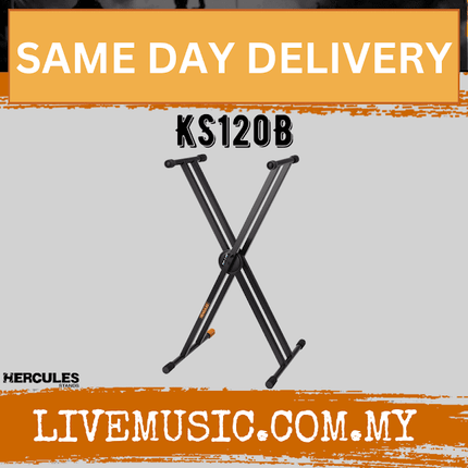 Hercules KS120B EZ-LOK Double X Keyboard Stand (KS120B)