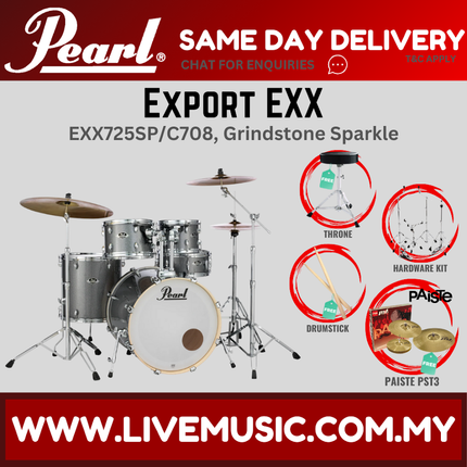 Pearl Export EXX 5-Piece Drum Set with Paiste PST3 Cymbals Set ( EXX725SP/C )