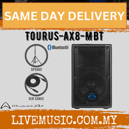WHARFEDALE PRO TOURUS-AX8MBT Series 250 Watts 2-Way Active Loudspeaker - Each / Pair ( TOURUS AX8MBT / TOURUSAX8MBT )