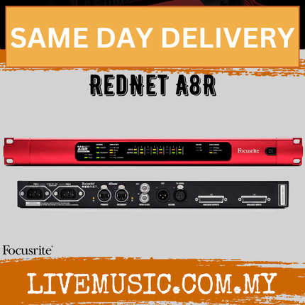 Focusrite Rednet A8R 8-in/8-out Ethernet Audio Network Interface with Power Supply Redundancy