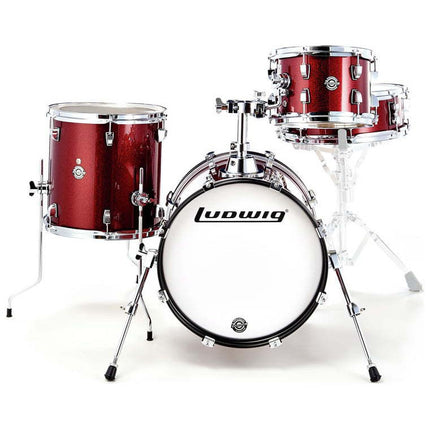 Ludwig LC179XX025DIR Breakbeat By Questlove 4-Piece Drum Kit with Bag - Wine Red Sparkle (LC179XX025 DIR)