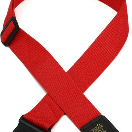 Ernie Ball 4040 Polypro Guitar Strap With Leather Ends, Red