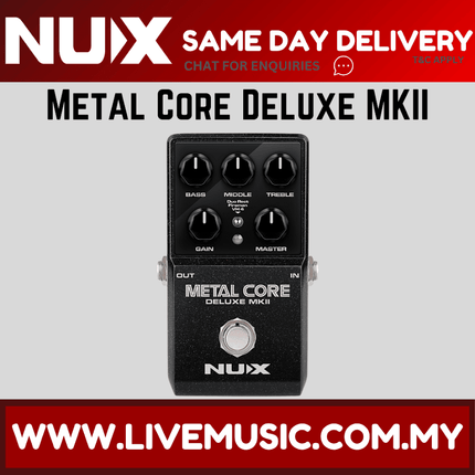 NUX Metal Core Deluxe MKII 3 Distortion High Gain Preamp Guitar Effect Pedal With True Bypass