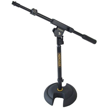 Hercules MS120B Low Profile H-Base Mic Stand with Boom and Mic Clip (MS120B)