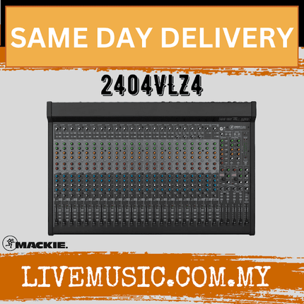 Analog compact audio mixer with multiple channel controls, faders, and input knob strips