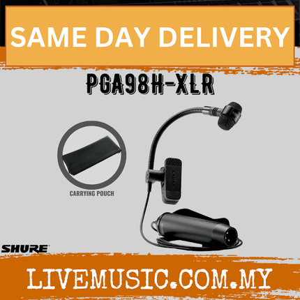 Shure PGA98H-XLR Clip-on Condenser Microphone ( PGA98H XLR/ PGA98HXLR / PGA-98H )