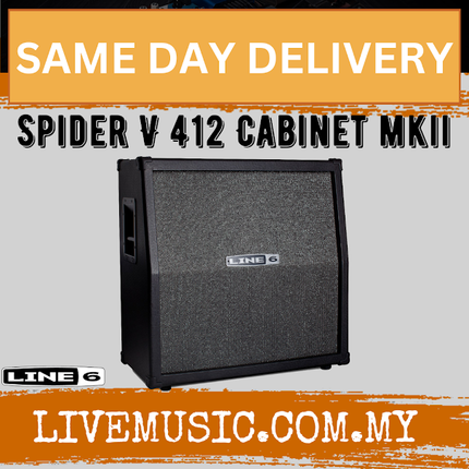 Line 6 Spider V 412 MkII 320-watt 4x12" Slant Extension Cabinet (LINE6 V412 / V412MKII / V-412 MK2)